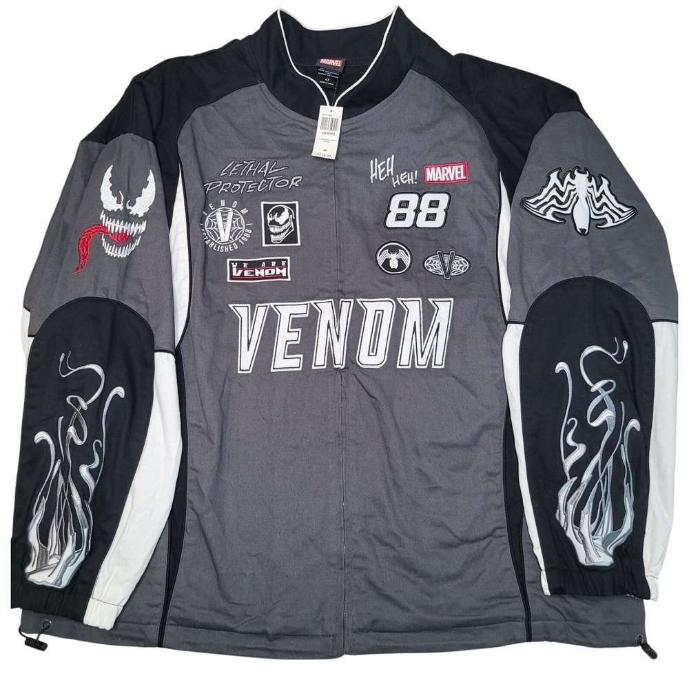 Marvel Venom Moto Biker Jacket Men's Size 4X - BoxLunch Exclusive New w/ Tags